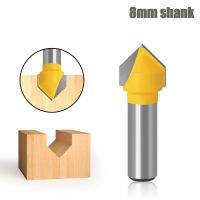 1pc 8mm Shank 90 องศา V Groove Template V-Groove V Grooving Router Bit