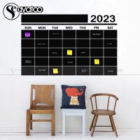 【hot】❧  Calendar 2023 This Month Wall Stickers Week Blackboard Chalkboard Vinyl Decal Office Study Room Classroom