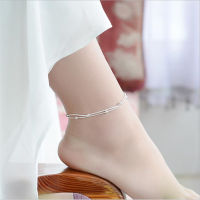 New Arrival 925 Silver Anklets For Women Party Jewelry Top Quality Double Layer Snake Chain Balls Girl Lady Accessories Gift