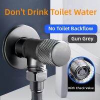 【YF】 Gun Grey/Silver Copper Triangle Valve Thickened Water Stop Inlet Heater Toilet 1/2 Universal Check