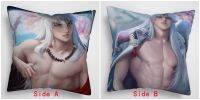 （ALL IN STOCK XZX）Polyso Mariu striped anime pillowcase gift pillowcase home decoration anime love story double-sided printing   (Double sided printing with free customization of patterns)