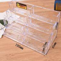 【CW】✵  1Pcs Transparent Counter Display Office Supplies Desktop Business Card Holder 8 Pockets