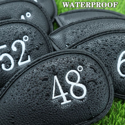 Waterproof Protector Set Golf Iron Cover Leather Irons Club Head Covers Headovers Black Blue Putter Accessories Drop Shipping