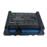 พร้อมรีเลย์ Rs485 8ch Dc 12V โมดูล Modbus Rtu 03 06 16รหัสฟังก์ชัน Din แผงไฟฟ้า