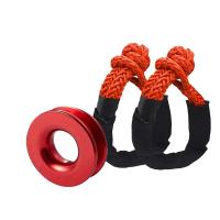 Recovery Ring with Winch Snatch Recovery Ring 1/2 X 24 Inch Red for ATV UTV SUV Truck Recovery(1PCS Ring,2PCS Shackle)