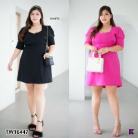 MM16447 เดรสสั้น #Bigsizes หลังเว้าเอว โบว์หลัง