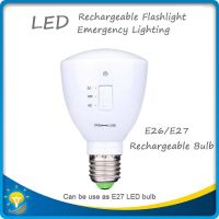 【Hot-Selling】 kallidora หลอดไฟ LED E27แบบชาร์จไฟได้ไฟฉายปรับระดับ6W AC85-265V ใช้ในกรณีฉุกเฉิน