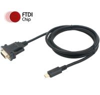 USB C ประเภท C DB9สายแปลงสัญญาณ RS232อะแดปเตอร์อนุกรมด้วยชิป FTDI 6Ft รองรับ Win10/8/7 /Xp // Mac/linux/vista สายเคเบิลอะแดปเตอร์