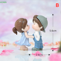 ?【Lowest price】HOMA คู่เต้นรำขนาดเล็กของตกแต่งบ้านเค้กของขวัญบ้านตุ๊กตาของตกแต่งบ้าน1คู่