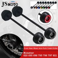 For Ducati Monster 821 795 796 797 620 695 696 MONSTER Motorcycle CNC Front Rear Wheel Fork Axle Sliders Crash Slider Protector