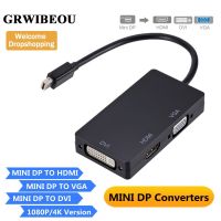 3 In 1 Mini DP DisplayPort Ke Hdmi-kompatibel dengan VGA DVI Adapter Mini DP Cable Converter untuk MacBook Pro Air Mini DisplayPort