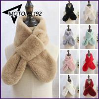 MOTORS-192 SHOP สีทึบทึบ ผ้าพันคอแบบไขว้ ตุ๊กตาขนกระต่ายปลอม หนาขึ้น ผ้าพันคอคอผ้าพันคอ น่ารักน่ารักๆ ผ้าพันคอตัดผ้าพันคอ เด็กผู้ชายเด็กผู้ชาย