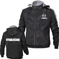 Musim Luruh Musim Luruh Jaket Lelaki Berkerudung Baru Mazda Logo Kereta Cetak Jaket Besbol Lelaki Windproof Hangat Berkualiti Kot Laki Atas