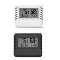 Ultra-Thin Hygrometer Digital Display Electronic Temperature and Humidity Meter Hygrometer with Bracket White