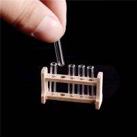 【CW】✶♨♙  Hot Sale 5pcs/set Laboratory Glass Test Tubes with Rack Set 1:12 Dollhouse Miniature Accessory Decoration Ornament