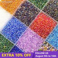 Multi Size 12/0 8/0 6/0 AB Colorful Czech Glass Seedbead Spacer Glass Rice Beads For Jewelry Pearl Earring DIY Material 10g