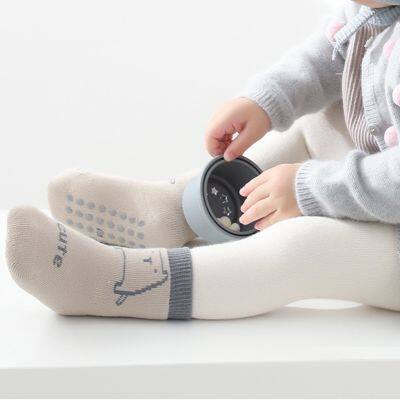 Cartoon Letter Print Baby Socks Soft Thick Anti Slip Infant Toddler Socks Cute Autumn Winter Warm Newborn Girl Boy Floor Socks