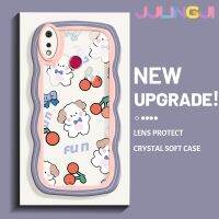 Jjlingji เคสสำหรับ Realme 3 Pro เคส3i Realme ลายการ์ตูนสุนัขเชอร์รี่เคสโทรศัพท์ลวดลายขอบซิลิโคนเหลวแบบนิ่มดั้งเดิมเคสตัวปกป้องกล้องถ่ายรูปเลนส์คลุมทั้งหมดเคสฝาหลังกรอบเคสนิ่ม