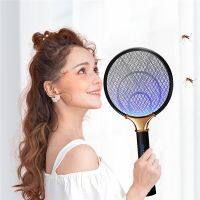 2 in 1 LED Electric 3000V Mosquito Swatter USB Rechargeable Anti Fly Bug Zapper Killer Trap Insect Racket Pest Control Product