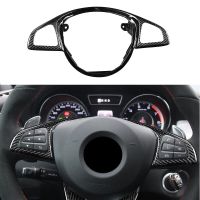 Carbon Fiber Steering Wheel Trim Cover Fit For Mercedes BENZ W205 C63 W176 A45 W213 E63 W117 C117 CLA45 CLS63 GLA45-AMG 2015-ON