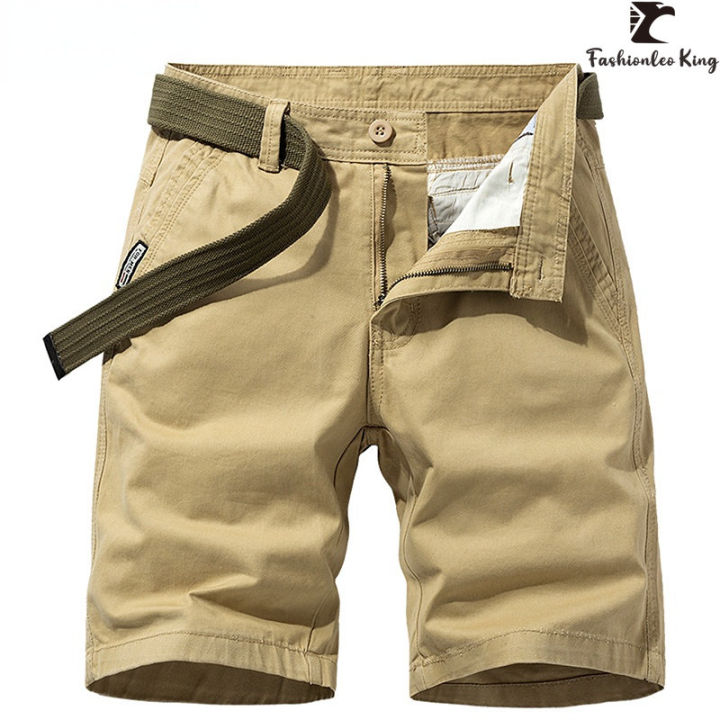 hot11-ผู้ชายทหารสินค้ากางเกงขาสั้นฤดูร้อนสบายๆผ้าฝ้ายสีกากีสั้นกางเกง-jogger