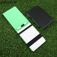 Gohantee PU Creative Golf Scorecard Holder เป็นนักกอล์ฟของขวัญ Writting Tool,Golf Score Card Holder ดินสอไม้ Score Card Page