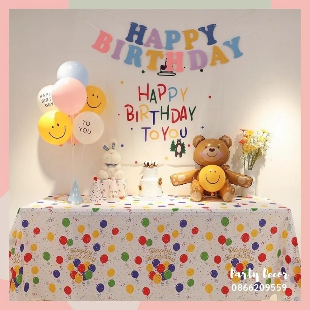 Khăn trải bàn sinh nhật với hình bóng bay vui nhộn phong cách Hàn Quốc chắc chắn sẽ khiến bữa tiệc sinh nhật của bạn trông rất đặc biệt và đáng nhớ. Để truyền tải sự vui tươi và sáng tạo đến những người thân yêu, hãy ghé thăm trang web này ngay hôm nay!
