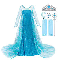 Girls Cosplay Kids Princess Dress Fancy Snow Queen Costume Children Halloween Birthday Party Costume 3 to 10 Years