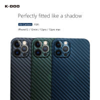 K-Doo Carbon Fiber Pattern Ultra Slim PC Case for iPhone 13 12 mini 12 Pro Max 13 Pro Max 11 Pro Max Lens Protection Phone Cover