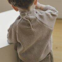 COD Letitia Robbins Autumn/Winter Kids Girls and Boys Turtleneck Long Sleeve Shirt Corduroy Overalls Clothing Set