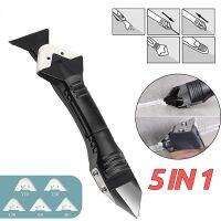 5 in 1 Double Head Stainless Steel Scraper Flooring Tools / Sealant Angle Grout Caulk Corner Remover / Multifunctional Sliding Design Ground Seam Silica Gel Squeegee Corner Knife