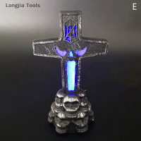 Longjia Tools ไฟหลุมฝังศพ LED ฮาโลวีนเรืองแสงตกแต่งบ้านฮาโลวีนจำลองย้อนยุคฟักทองกะโหลกศีรษะตกแต่งฮาโลวีน