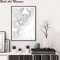 Zwarte En Witriche Lijn Tekening Canvas Childerij Abstract Minimalissche Moderne โปสเตอร์พิมพ์ภาพศิลปะ Wandart Decoratie 1ชิ้นกรอบภายในหรือไร้กรอบ (การปรับแต่งมีผ้าใบวาดภาพและกรอบ)