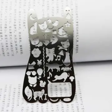 Creative Vintage Portable Stainless Steel Stencils Hollow Ruler Planner  Diary Notebook DIY Tool Drawing Template Gift