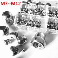 115/52pcs Acorn Cap Nut Set M3 M4 M5 M6 M8 M10 M12 304 Stainless Steel Decorative Dome Cap Nuts Blind Nuts Hexagon Dome Cap Nut