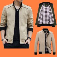 CODHaley Childe READY STOCK Mens Cotton Bomber Jacket Office Casual Wear Collar Casual Thin Jacket