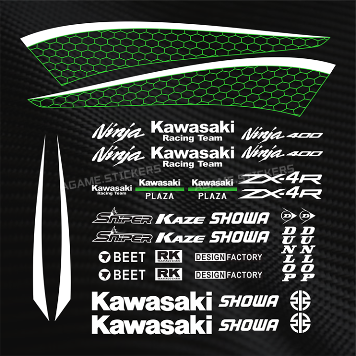 motorcycle-stickers-kawasaki-ninja400-zx4r-zx25r-ex400-whole-vehicle-waterproof-reflective-modified-garland-xz-สติ๊กเกอร์ninja400