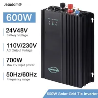 GTN 600W AC 110V 220VMPPT อินเวอร์เตอร์เชื่อมต่อกับกริดพลังงานแสงอาทิตย์ปล่อยแบตเตอรี่ปรับได้พลังงาน DC 24V 48V