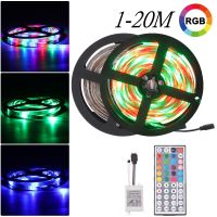 【⊕Good quality⊕】 na07037036036666 ไฟ Rgb แถบไฟ Led Led 3528ดวง1ม. 5ม. 10ม. 15ม. 20ม. เทปแถบไฟ Led 44key รีโมทคอนโทรลยืดหยุ่นริบบิ้นไฟนีออนเทป Led