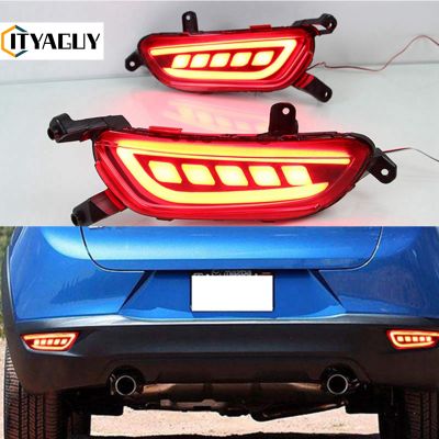 ไฟท้าย Bemper Belakang DRL สำหรับ Mazda CX-3 CX3 CX 3 2016 2017 LED ด้านหลังไฟตัดหมอกหางเบรคไฟไฟเตือนไฟท้าย