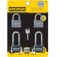 (ส่งฟรี)KRUKER กุญแจ ระบบ KEY ALIKE 4x40 มม. (4ชิ้น/แพ็ค) แม่กุญแจ 4 ชิ้น คอสั้น 2 ชิ้น คอยาว 2 ชิ้น