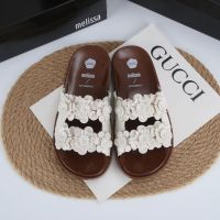 2023 New Joint Slippers Womens Sandals Flower melissaˉThick Sole Buckle Jelly Shoes