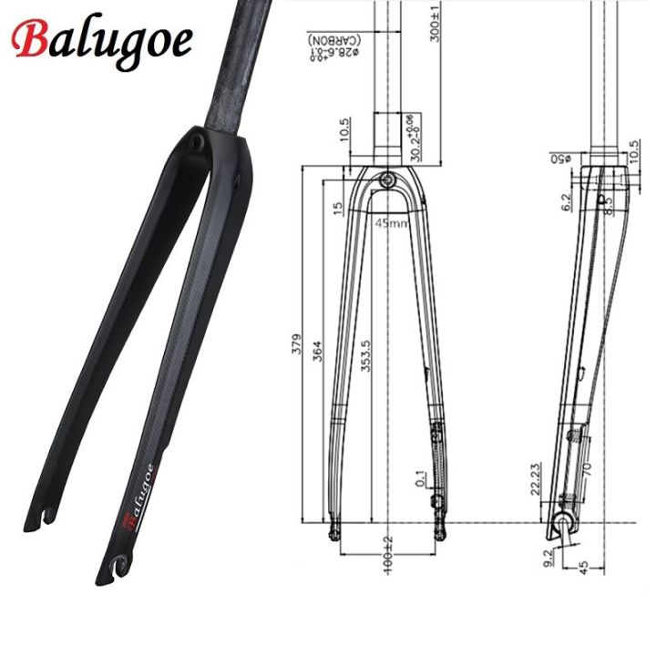 balugoe-ตะเกียบคาร์บอนไฟเบอร์-ตะเกียบหน้าตะเกียบหน้าจักรยานโช๊คจักรยาน700-23c-25c-28c-อะไหล่รถจักรยานใหม่