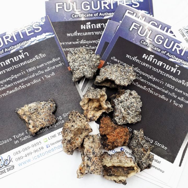 ฟูลกูไรต์-fulgurite-หรือผลึกสายฟ้า-เกิดจากฟ้าผ่าที่ทะเลทรายซาฮาร่า-ขนาดเล็ก-จำนวน-1-ชิ้น