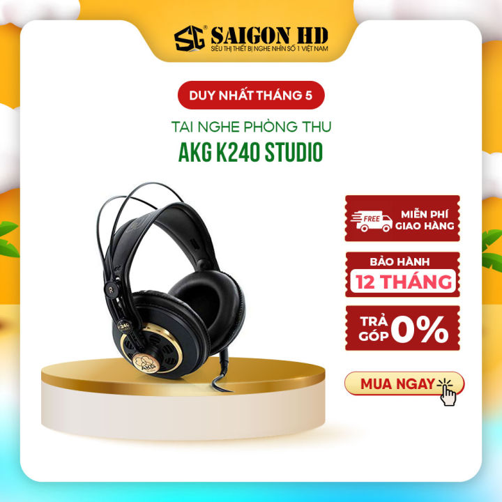 TRẢ GÓP 0%] Tai nghe Over-ear chuyên nghiệp dành cho phòng thu AKG K240  STUDIO - Hàng chính hãng, bảo hành 12 tháng 