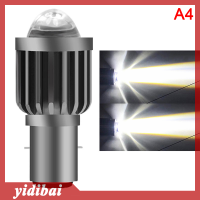 yidibai หลอดไฟหน้ารถมอเตอร์ไซค์ BA20D LED H6 H4สีขาวเหลืองโคมไฟสูงต่ำ CSP