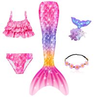 Mermaid Tail For Girls Kid Swimsuit Children The Little Mermaid Costume Cosplay Beach Pool Clothes Bathing Suit For Swimming