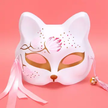 Kitsune Red Fox Cat Mask - 3D Planet Props Adults