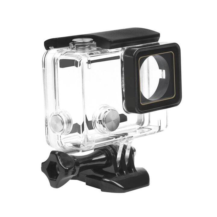 ซองกันน้ำถ่ายภาพ30เมตรสำหรับ-gopro-hero-4-3กล้องแอคชั่นแคมเมราเงินสีดำพร้อมตัวยึดเคสกันน้ำป้องกันกล้องอุปกรณ์เสริมสำหรับ-go-pro-4