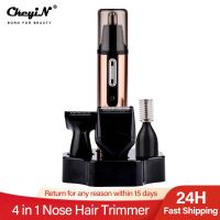 ZZOOI CkeyiN 4 in 1 Mini Electric Nose Hair Trimmer Rechargeable Shaver Men Razor Beard Sideburns Eyebrow Trimmer Facial Hair Remover